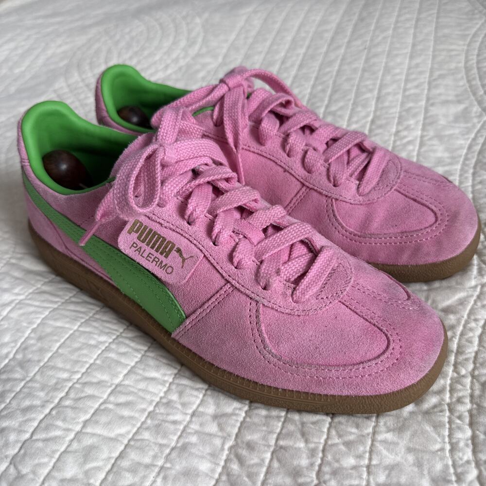 Rare PUMA Palermo Special Pink Green Mens Size 10 Shoes Sneakers 397549 01